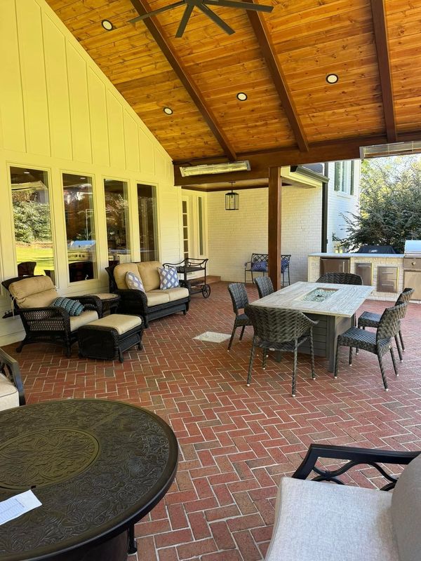 Covered porch addition project in Pendleton SC